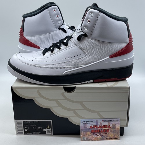 Size 9.5 - Jordan 2 Retro Mid Chicago White Red Black