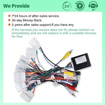 NHOPEEW New Radio Wiring Harness Connector Select for Toyota 4Runner Camry Co...