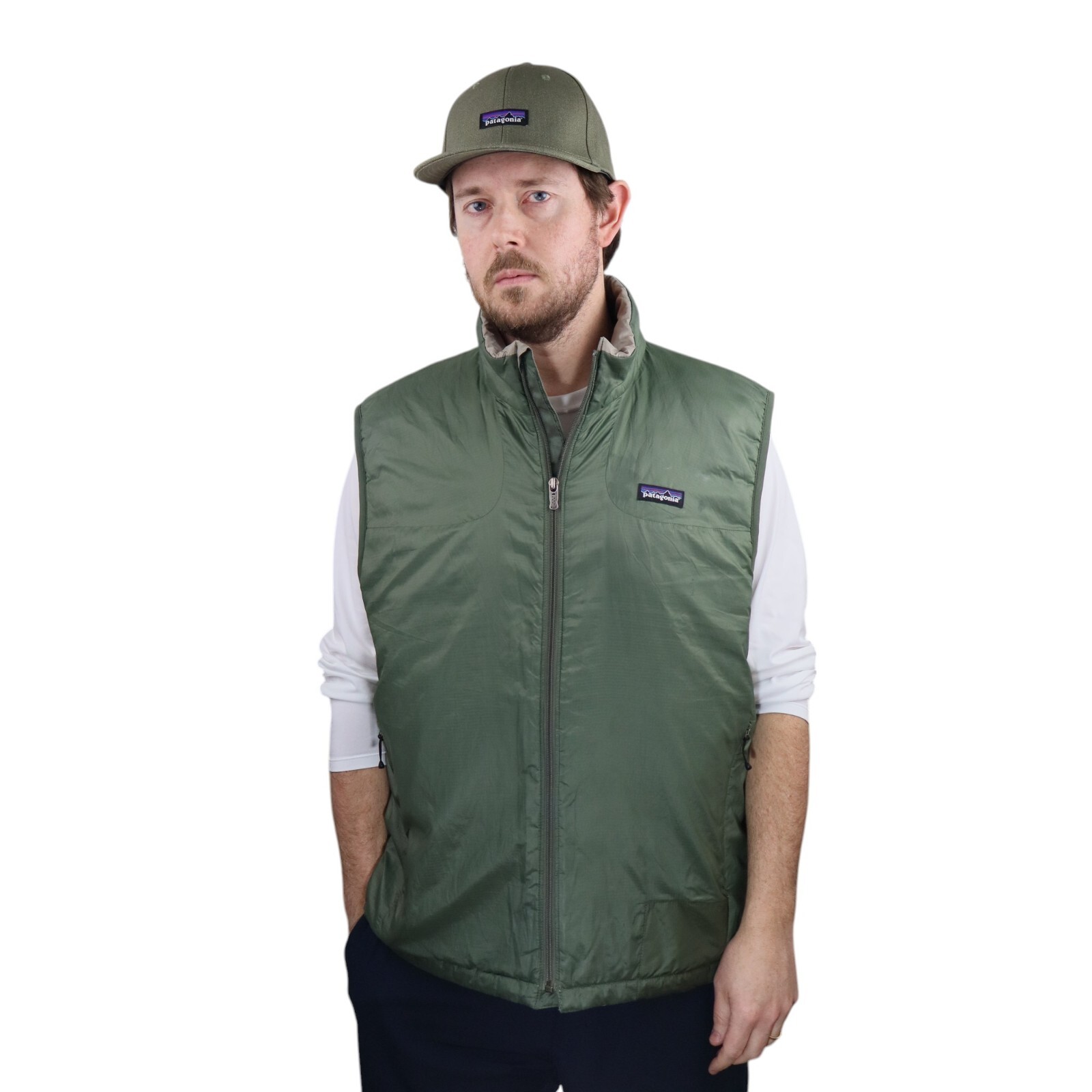 Vtg Patagonia Micro Puff Insulated Puffer Vest Mens XL Mars
