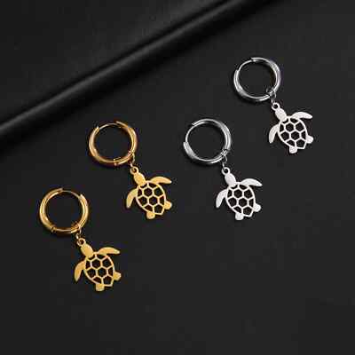 Cute Hollow Turtle Hoop Earrings For Women Girl Jewelry Party Funny Gifts