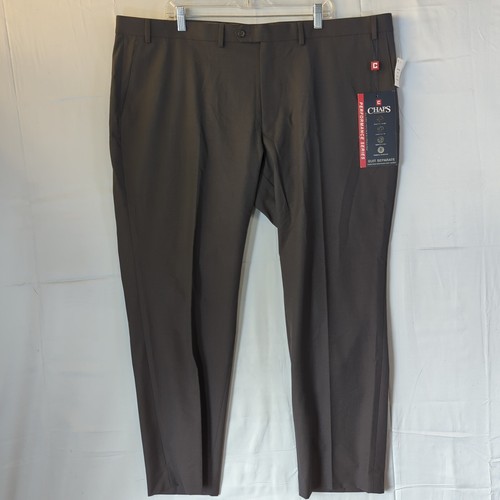NWT Men's CHAPS Flat Perf-Series Feldman Suit-Separate Dress Pants Black