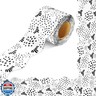 VABAMNA 50 Feet Bulletin Board Borders Black White Dots Die-Cut Wavy Rolled Border Trim for Back to School Classroom Home Office Party Door Wall Decorations, Classroom Must Haves
