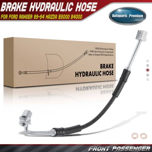 Front Right Brake Hydraulic Hose for Ford Ranger 89-94 Mazda B2300 B3000 B4000