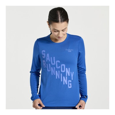 

Saucony Женщины Секундомер Графика С Длинным Рукавом Бассейн Графика  Одежда, Pool graphic