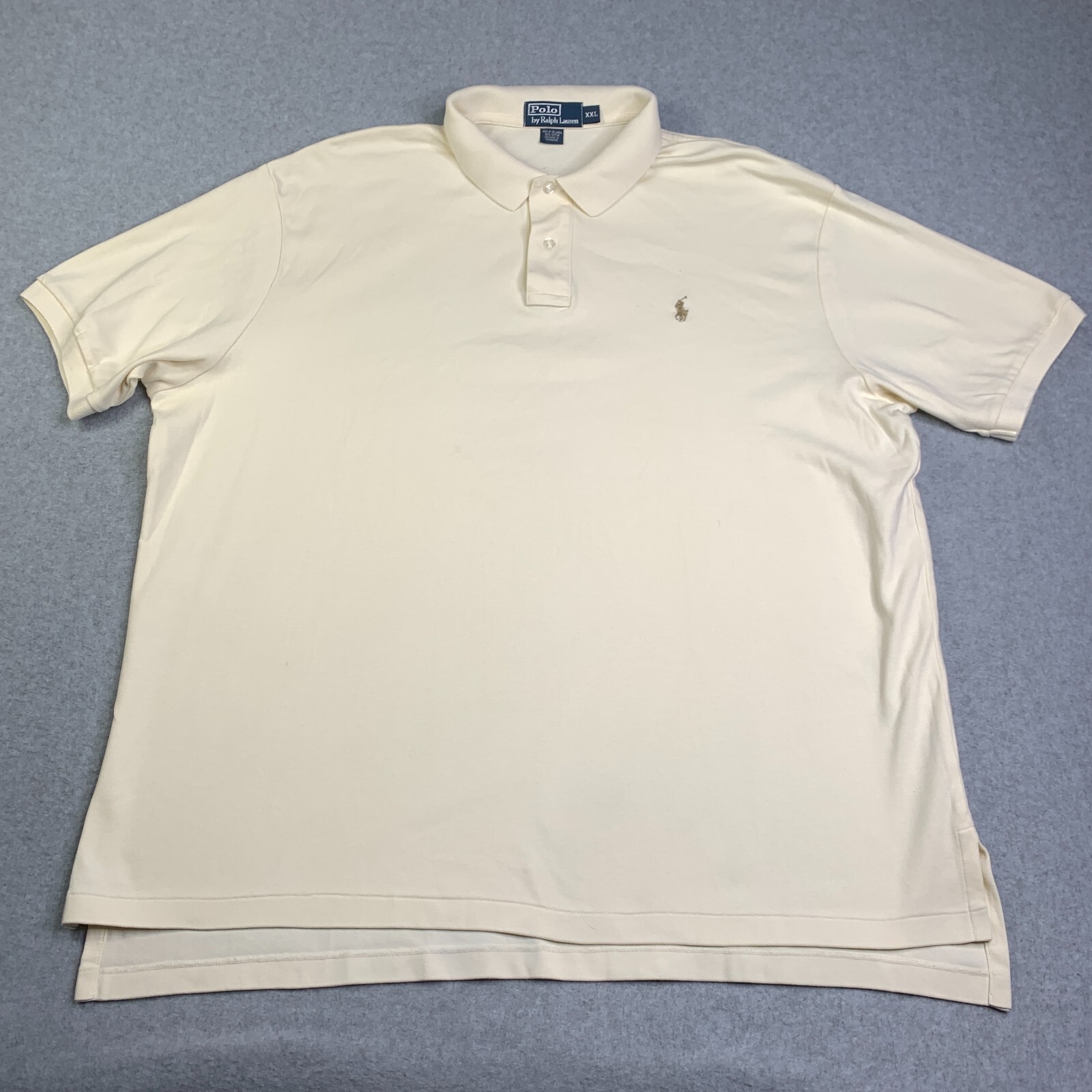 Polo Ralph Lauren Polo Shirt Adult 2XL Ivory Gray Pony