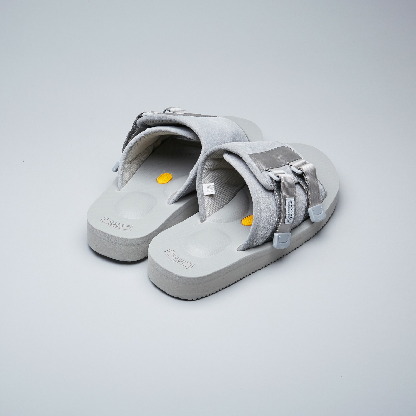 gray leather sandals