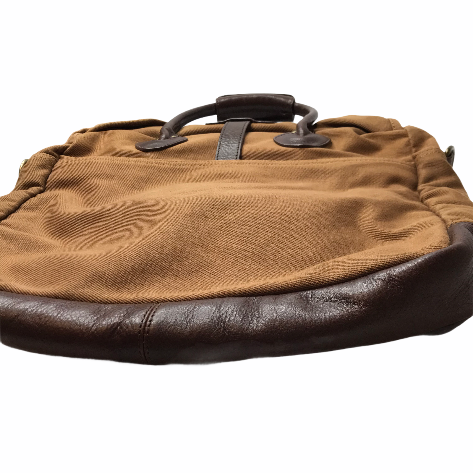 J. CREW Cotton Canvas Messenger Bag Briefcase HANDLES, NO