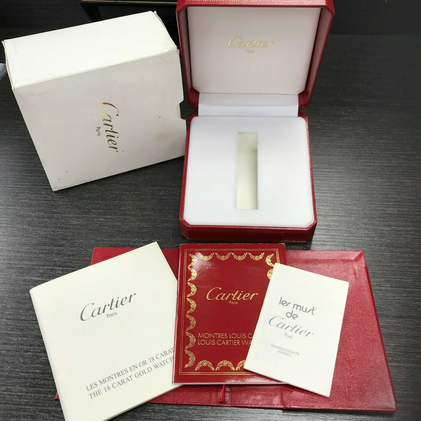 Genuine Cartier Red Watch Box - CO 549, Without Inner Watch