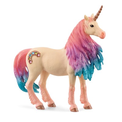 bayala Mythical Decorated Marshmallow Unicorn Mare Figurine - Featuring Glitt...