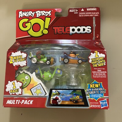 NEW ANGRY BIRDS GO TELEPODS MULTI-PACK MOSTACHE PIGS & EXL ORANGE BIRD