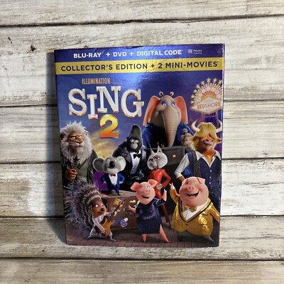 New Sing 2 Collector s Edition (Blu-ray, DVD, DC 2021) Sealed + 2 Mini Movies