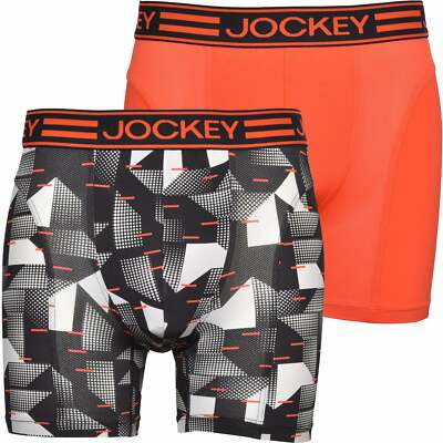 microfibre jockey pack briefs boxer active orange grey