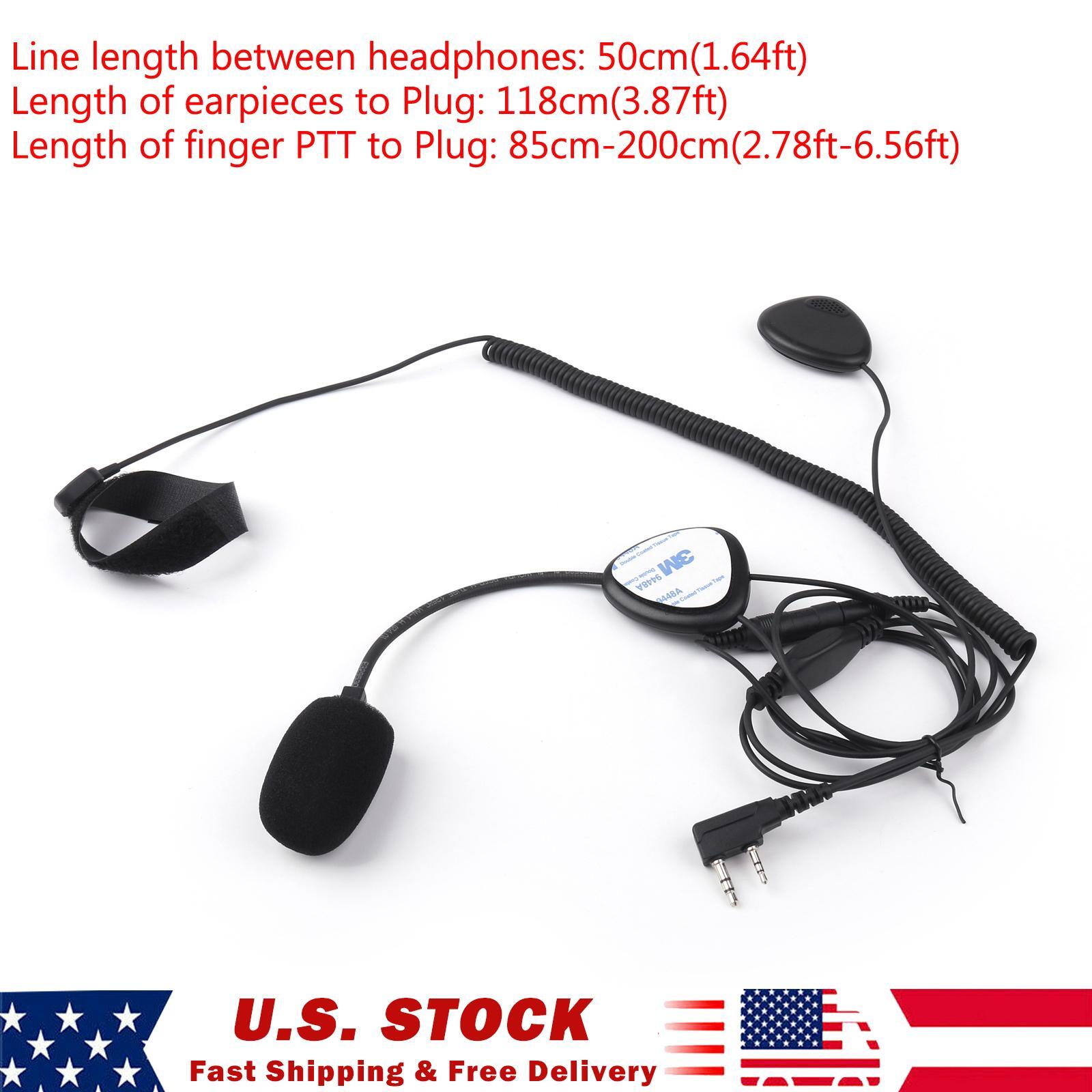 Finger P Motorcycle Helmet Headset MIC Fits Radio Kenwood Retevis TYT Baofeng EP