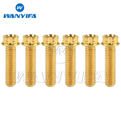 Titanium Bolt M8x20 25 30 35 40 45 50 55mm Flange T40 Torx Screws For Bike 6pcs