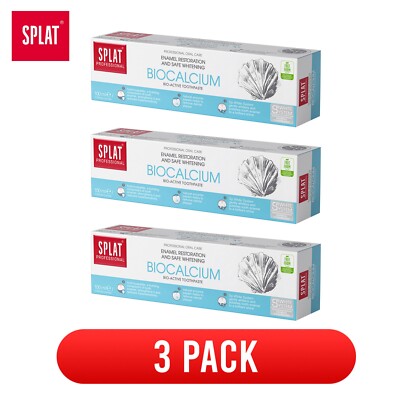 3x 100ml/3.4 oz  Splat Professional Biocalcium Bio Active Toothpaste  3 Pack