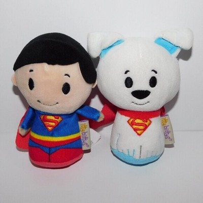 Hallmark Itty Bittys DC Comics plush Superman and White Puppy Dog Krypto Set