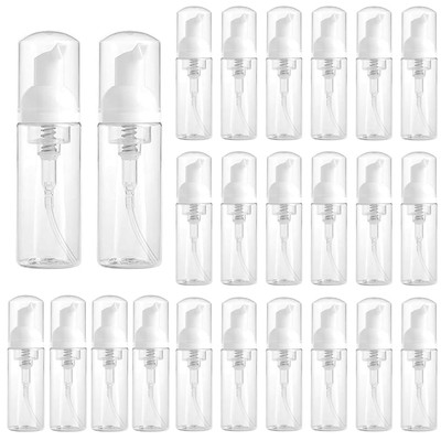 24Pcs 2oz Travel Soap Foam Bottle Empty Mini Plastic Dispenser Foaming Pump C...