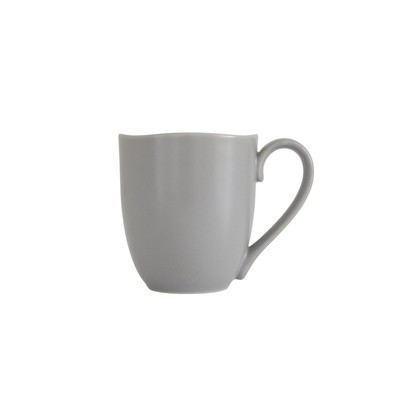 Fortessa Vitraluxe Dinnerware Heirloom Tapered Mug, 11.5 Ounce, Set of 4, Smoke