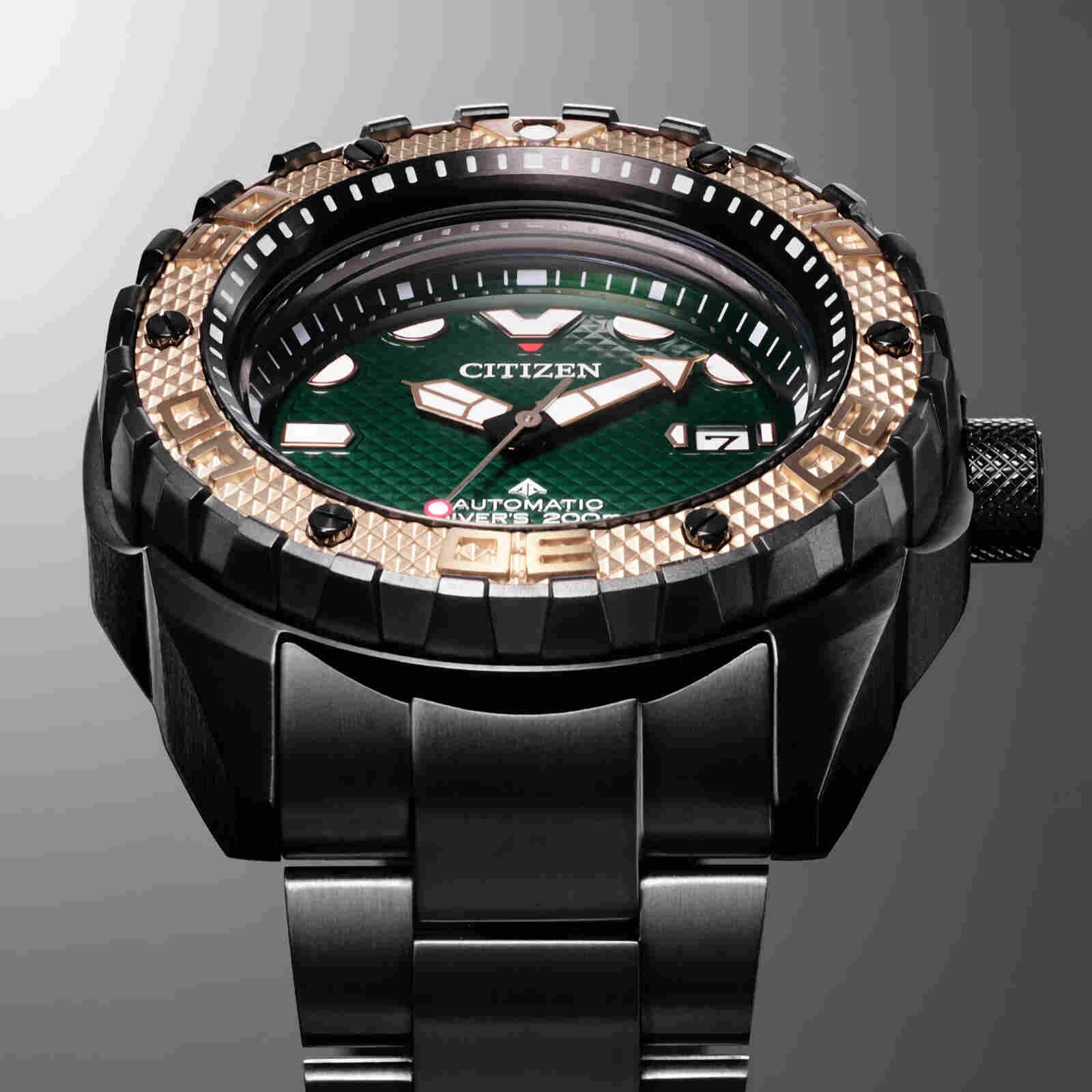 Pre-owned Citizen Promaster Nb6008-82x Automatic Green Dial Men Watch Asia Limited 500 Pcs