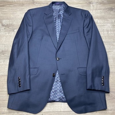 Ted Baker Endurance Sport Coat Mens 44R Navy Blue Wool Jones CT Blazer Business