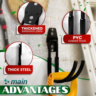 Wall Mount Garden Hose Holder Water Hose Hanger Air Hose Reel for Patio Yard