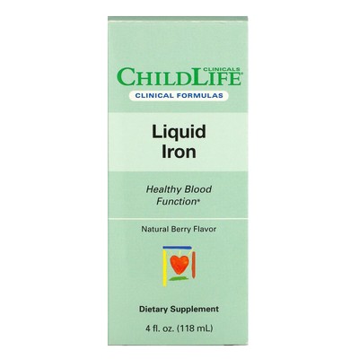 Liquid Iron, натуральная ягода, 4 жидких унции (118 мл)