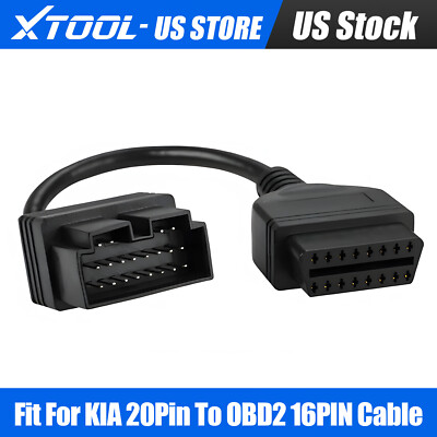 For KIA 20Pin To OBD2 16PIN Plug Connector Tool Cable Diagnostic Adapter Cable 