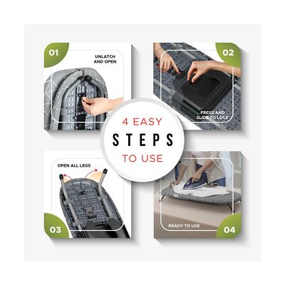 XABITAT Table Top Ironing Board W/Wall Mount | D-Crease | Portable Space Savi...