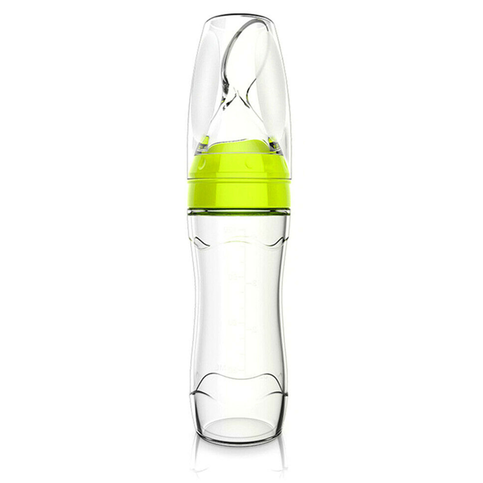 120ML Baby Silicone Squeeze Feeding Bottle with Spoon Food R