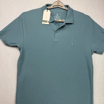 Pluspoint Identity Polo Shirt Mens XXL Blue Green Short Sleeve Cotton Logo New