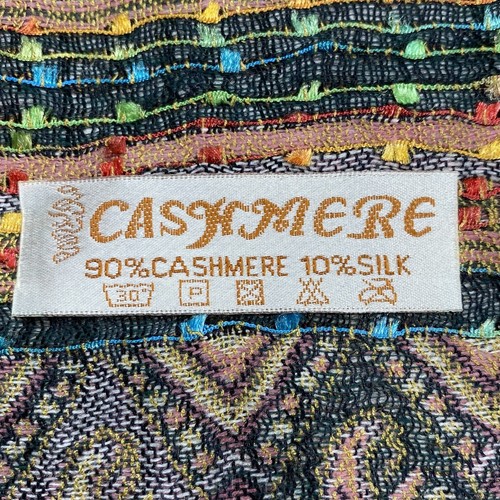 【Paris archive】90s Cashmere 100% Muffler Cashmere Scarf 90% Cashmere 10% Silk Length 74in Width 27in