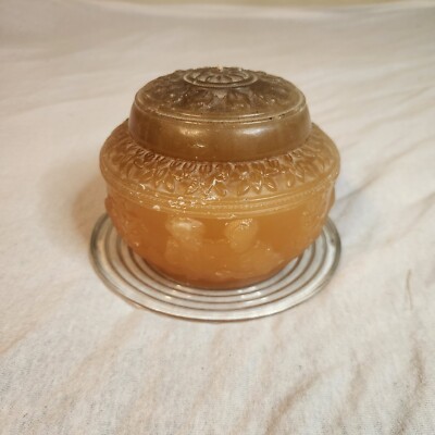 Vintage Hand Carved ''Powder Dish'' Candle *Highly Detailed- Must See*
