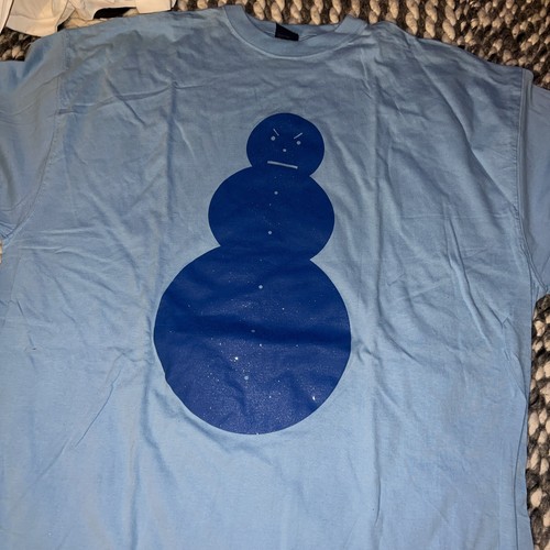 New Vintage Jeezy The Snowman Glitter Blue T Shirt Sz 3XL