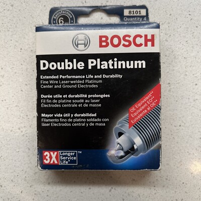 4 Double Platinum Spark Plugs Bosch 8101 FR7DPP33X