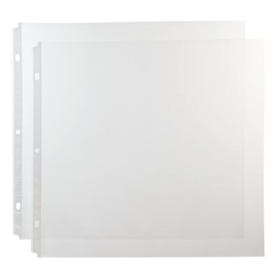 50-Pack 12x12 Scrapbook Refill Pages, Protective Sleeves, Page Protectors for Me