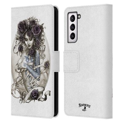 OFFICIAL ALCHEMY GOTHIC WOMAN LEATHER BOOK WALLET CASE FOR SAMSUNG PHONES 4