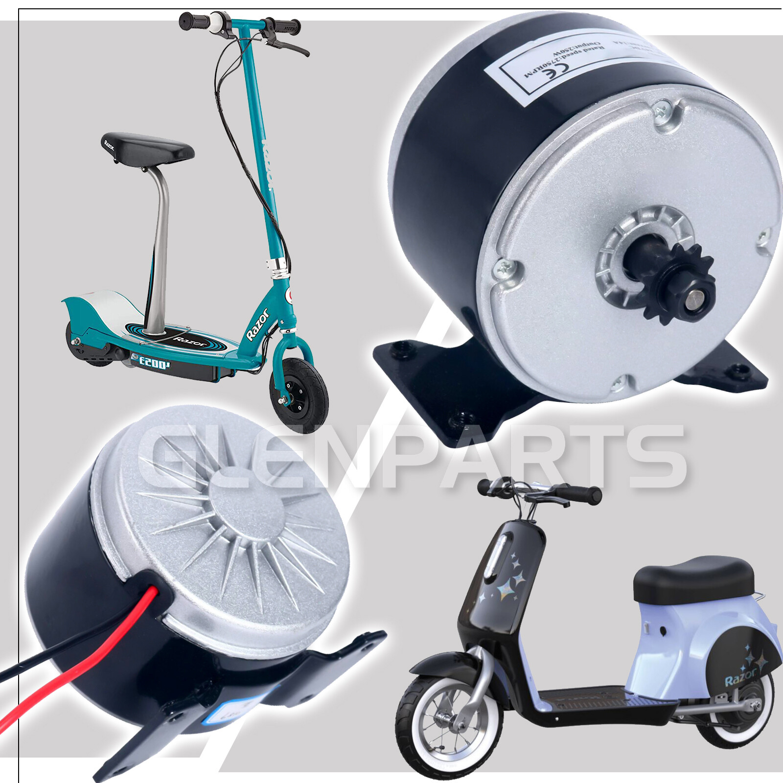 Replacement 24 Volt 250 280 Watt Electric Scooter Motor FOR Razor E300 E300S