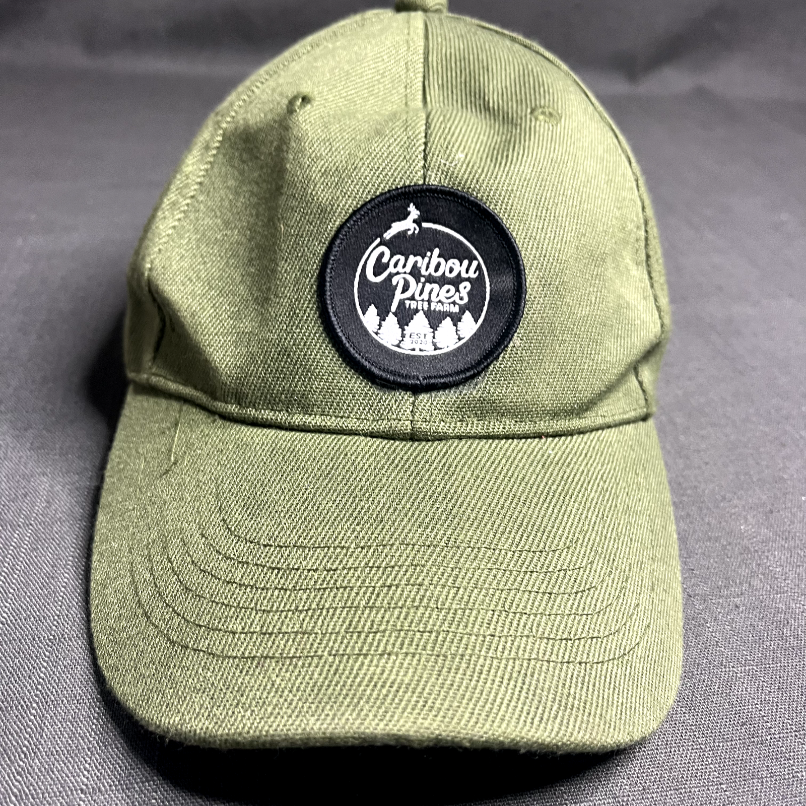 Caribou Pines Tree Farm Est. 2020 Green Adjustable Hat
