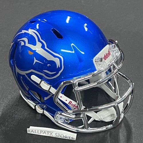 Boise State Broncos Speed Mini Helmet Riddell NCAA Blue 2024 Chrome Mask NEW!