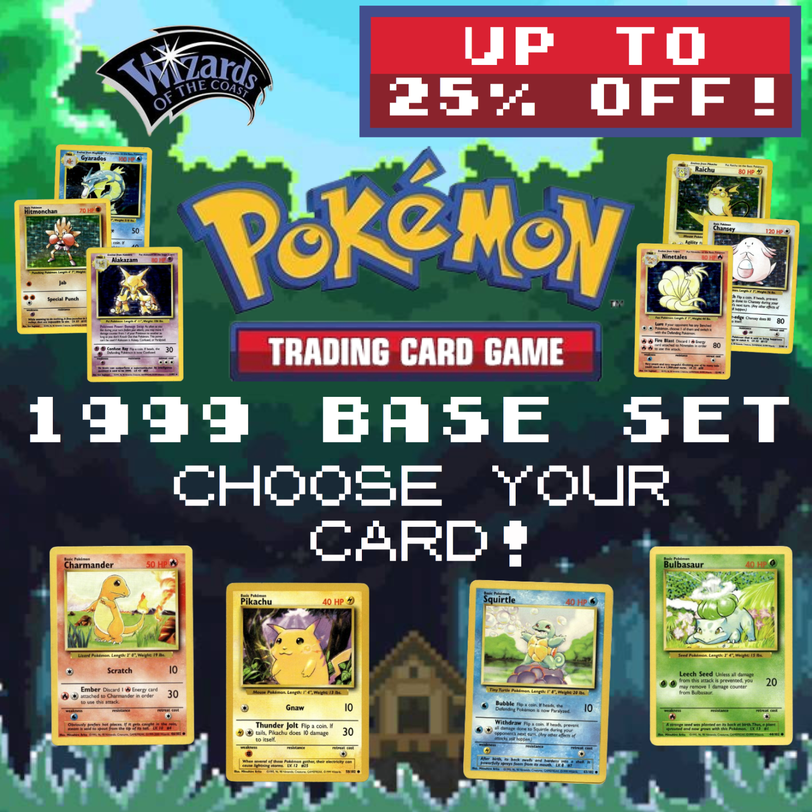1999 Pokemon Base Set: Choose Your Card! All Cards Available- FREE SHIPPING