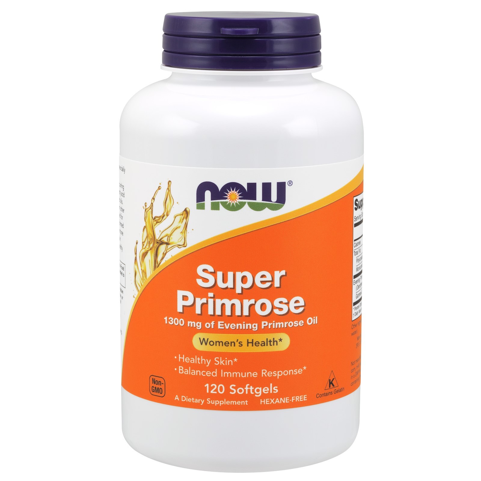 NOW Foods Super Primrose, 1300 мг, 120 мягких таблеток
