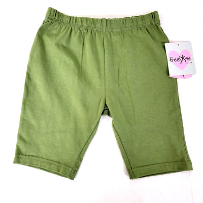 Freestyle Revolution Green Shorts Size 8 Cotton Spandex MSRP $30 New NWT Comfort