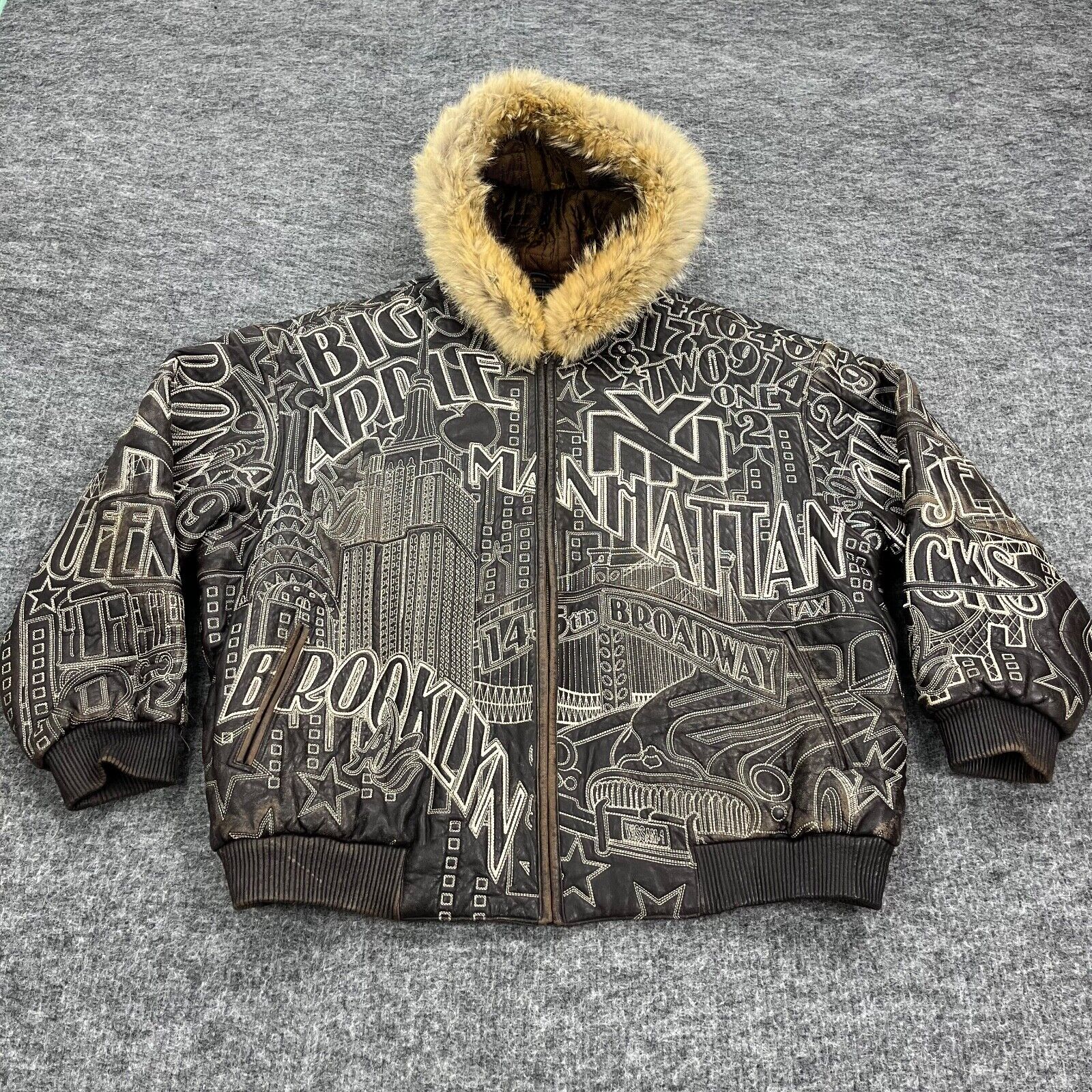 Al Wissam Bomber Jacket Mens 58 Brown Leather Fur New York Manhattan Brooklyn | eBay Al Wissam Bomber Jacket Mens 58 Brown Leather Fur New York Manhattan Brooklyn | eBay