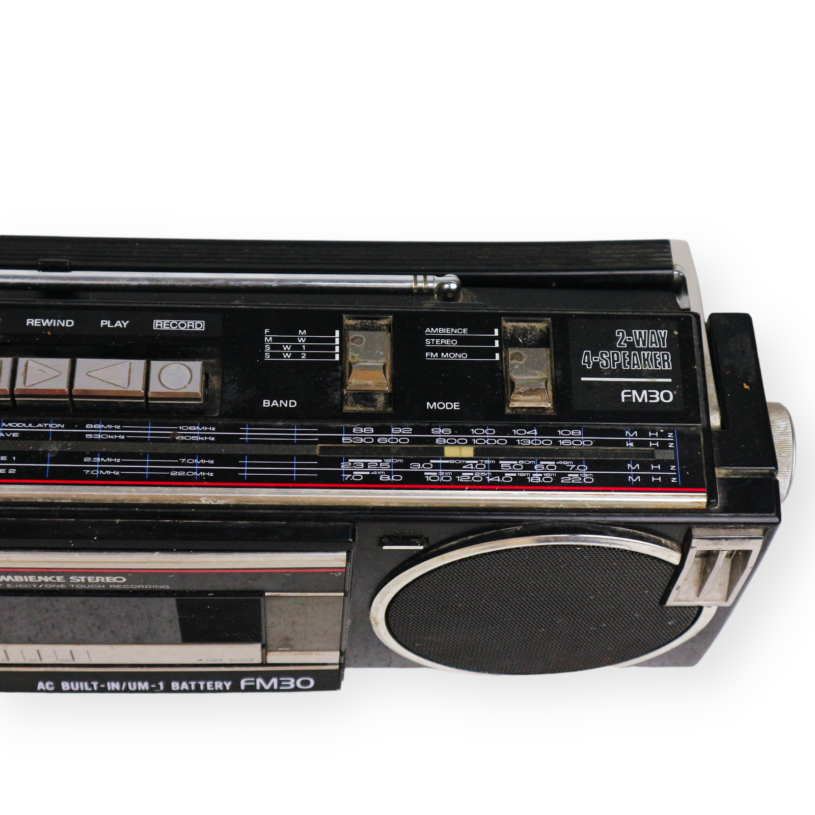 National RX-FM30F Vintage Stereo Radio Cassette Player Tape Recorder Rare - Picture 9 of 12