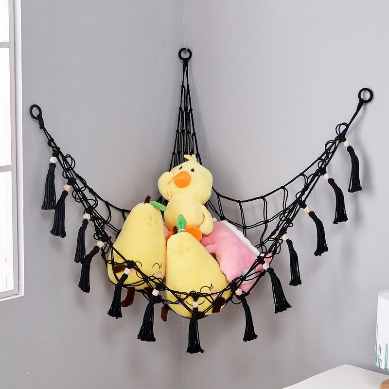 Jumbo Toy Hammock Net Organizer Stuffed Animals Kids White Hanging Bath Toys
