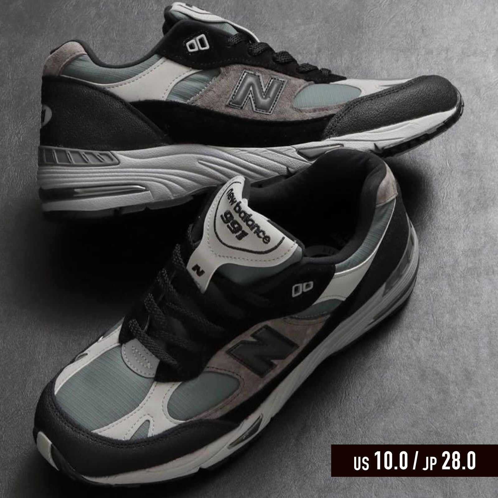 NEW BALANCE 991 Urban Winter Black Turbulence M991WTR US10 NEW BALANCE 991 Urban Winter Black Turbulence M991WTR US10