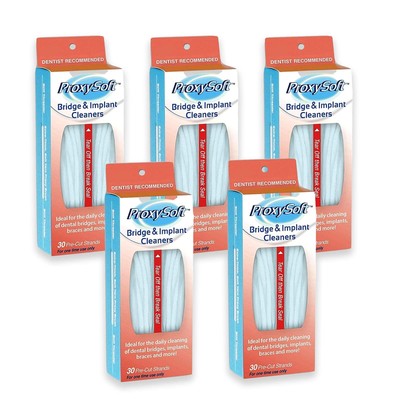 Dental Floss for Bridges and Implants 5 Packs - Floss Threaders for Bridges D...