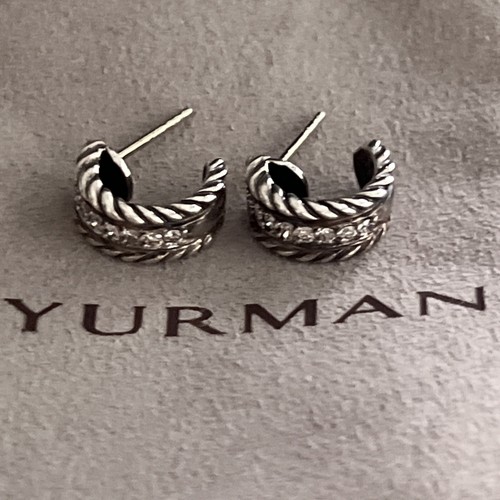 【最終価格】DAVID YURMAN シルバー ブラックダイヤモンド ピアス $_12.JPG?set_id=880000500F