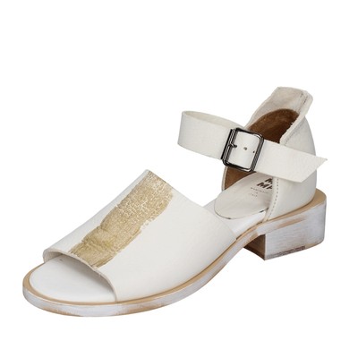Women's shoes MOMA 7 (EU 37) sandals white leather gold EX403-37