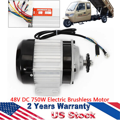 Electric Brushless Scooter Motor Kit Gear Reduction ATV Go Kart w/Controller 48V